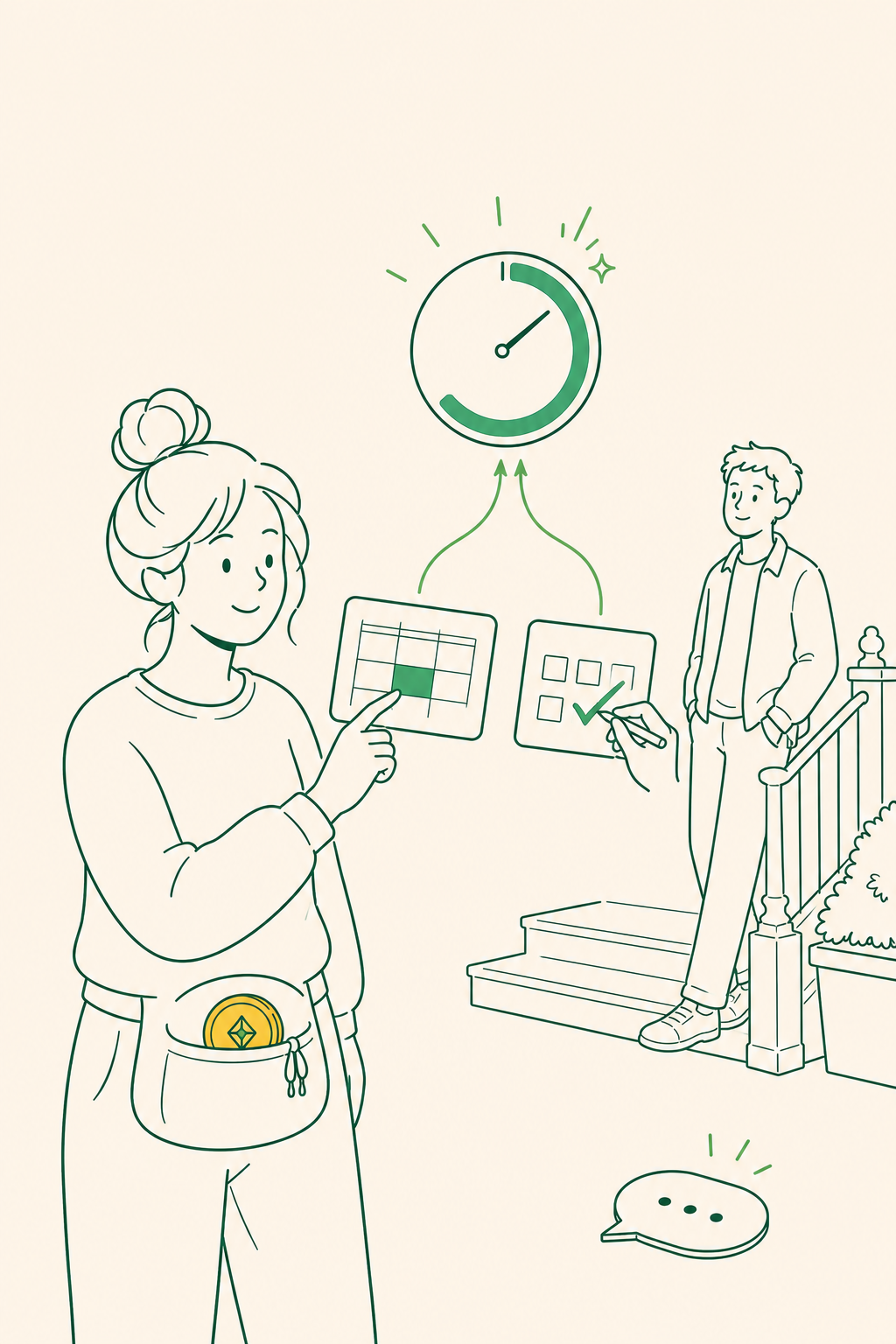 A Treasure It guide showing the two responses that stop the Free-item clock.