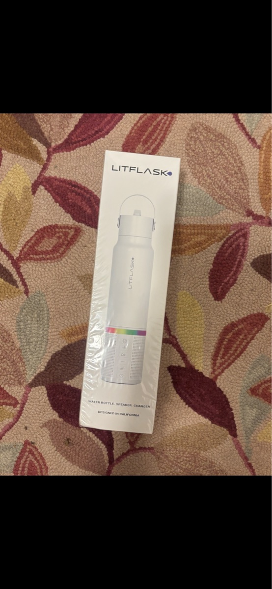 lit flask water bottle speaker NWT