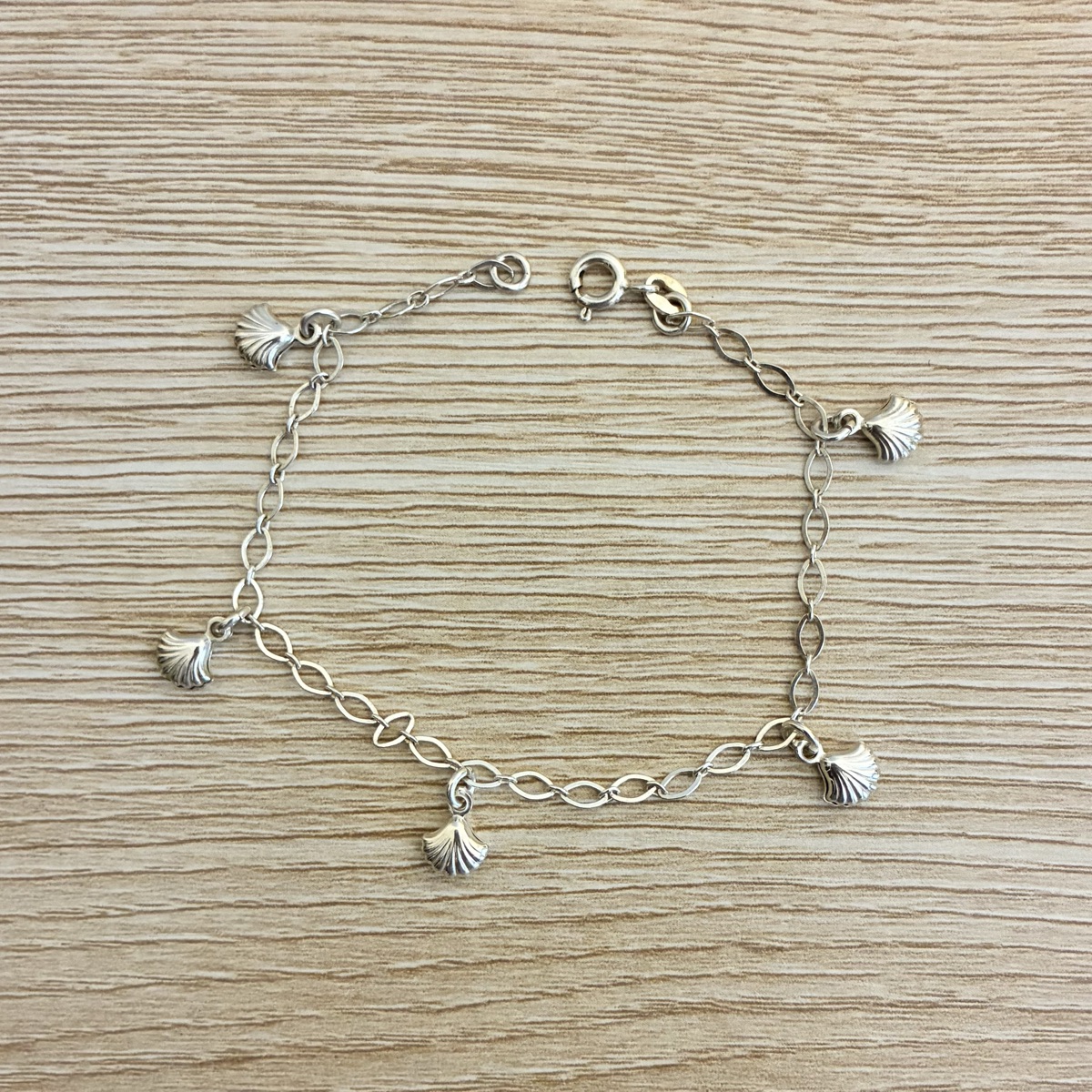 Silver Seashell Charm Bracelet