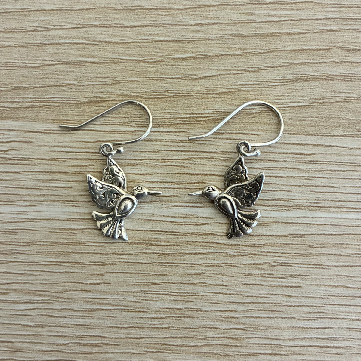 Silver Hummingbird Earrings