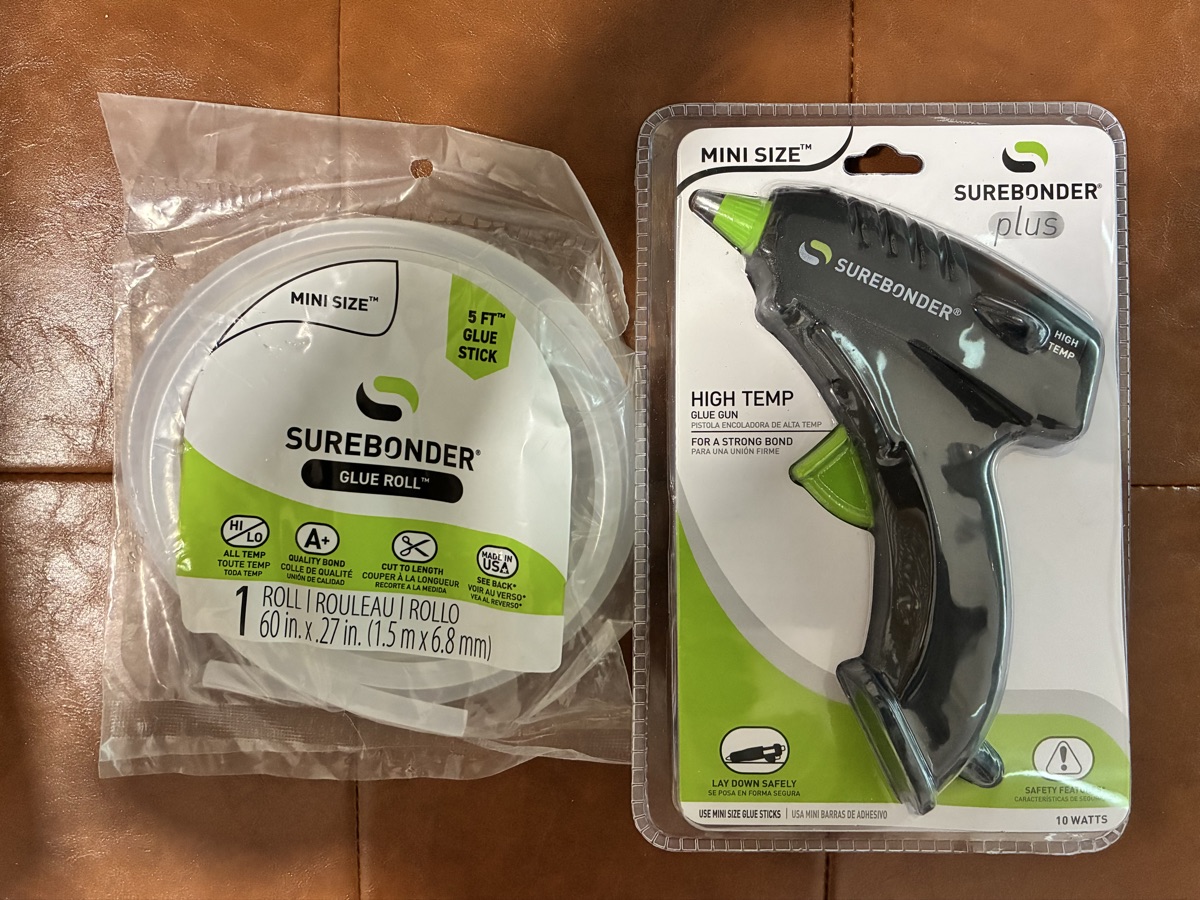 Glue gun + glue sticks