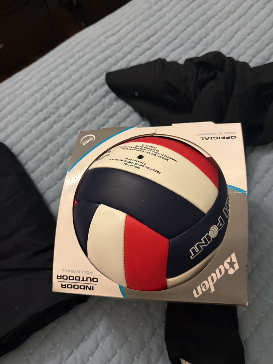 New but deflated volleyball