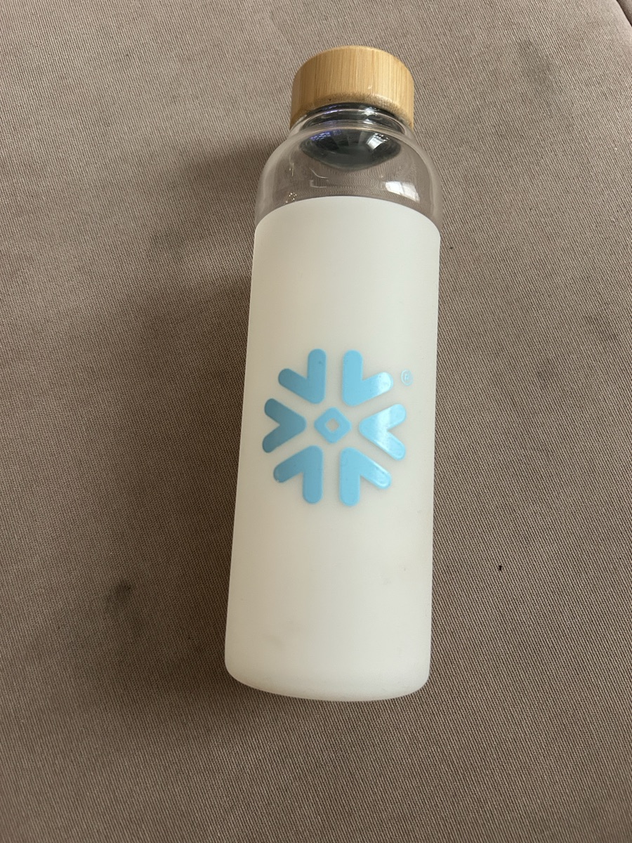 Glass water bottle