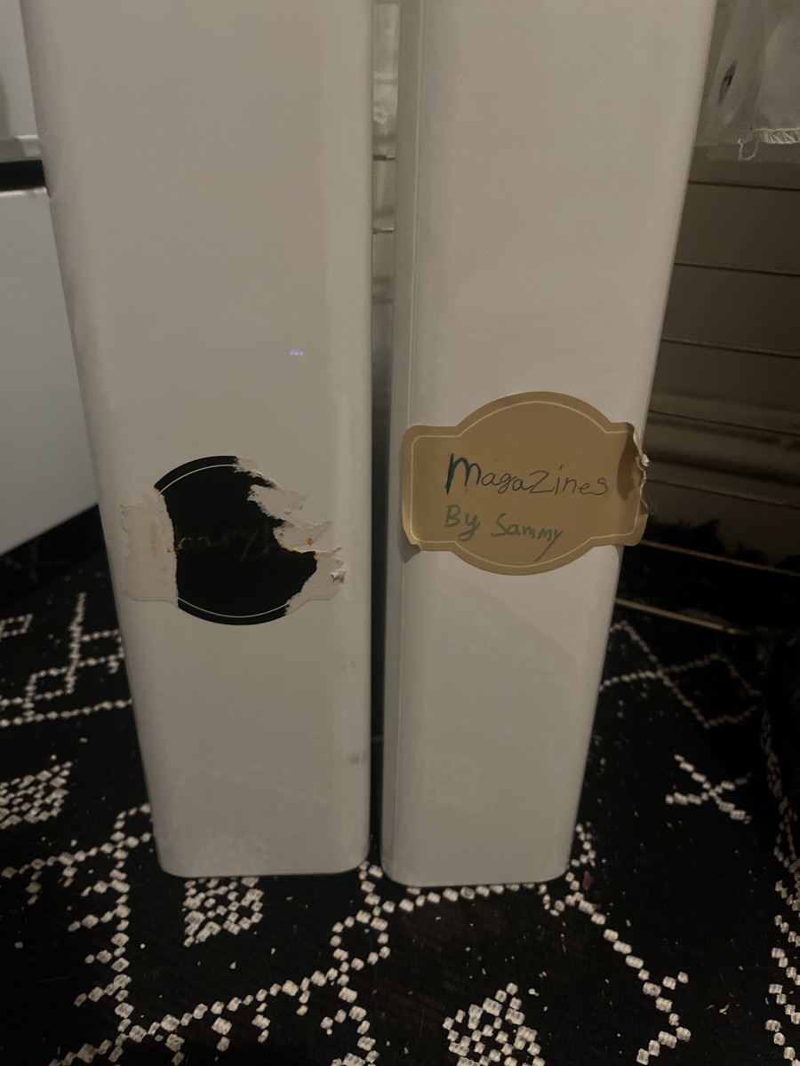 White Plastic Magazine Holders