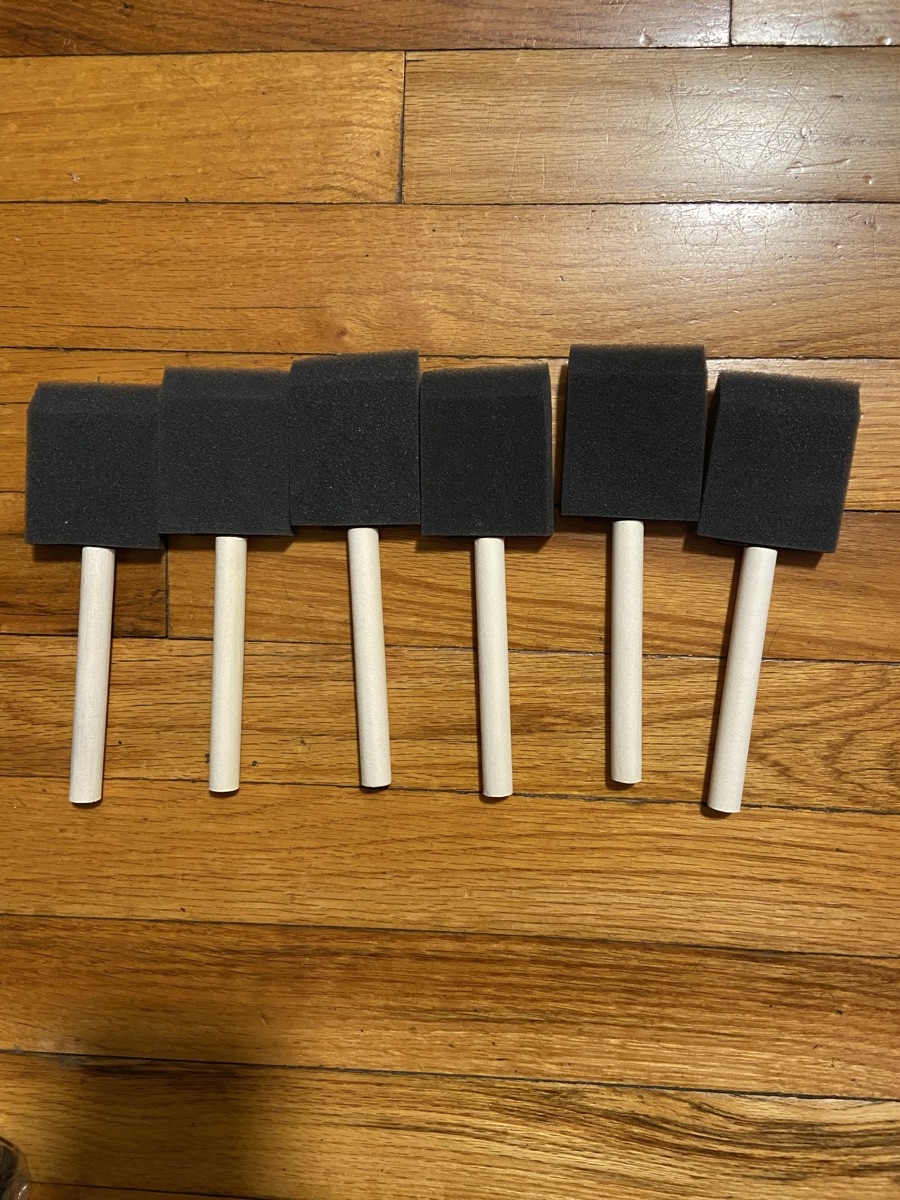 7 foam brushes - set 2