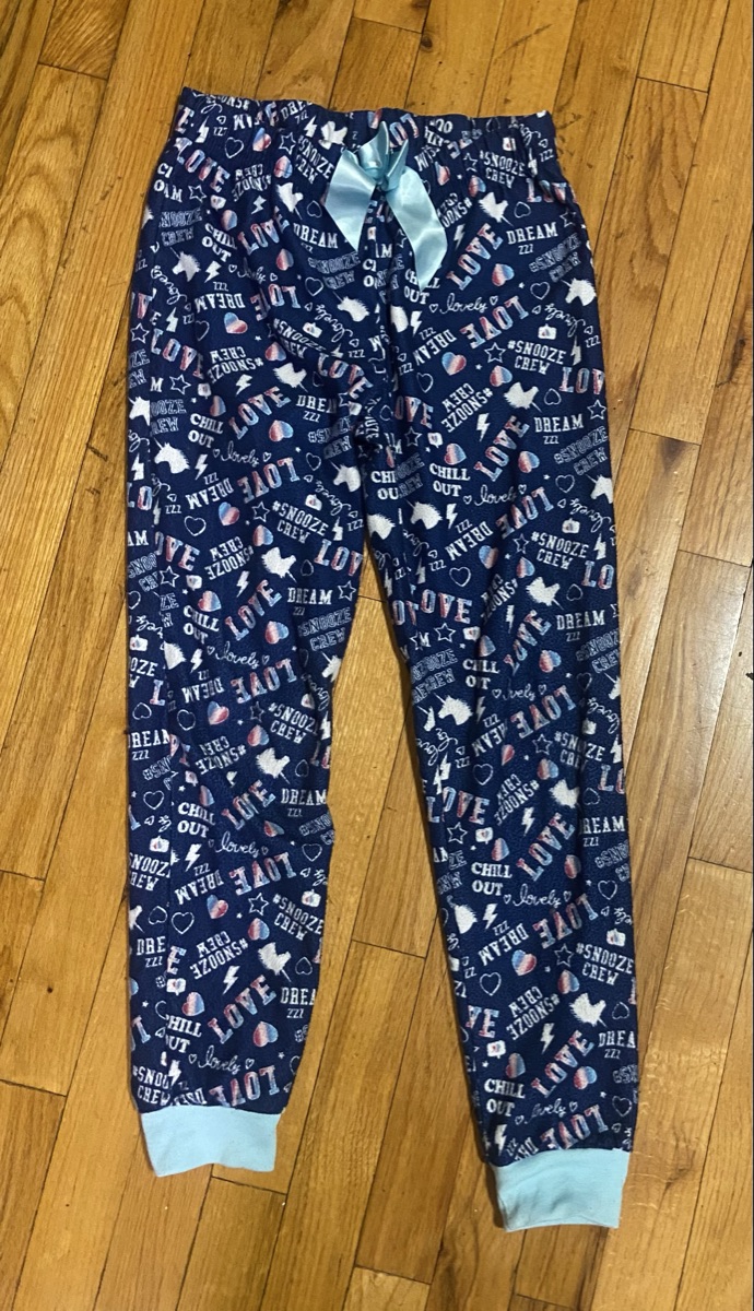 Kids blue pajama bottoms size M (7-8)