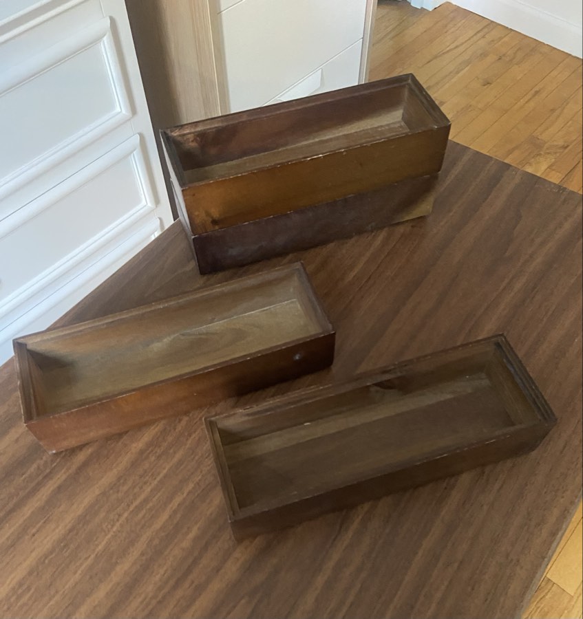 4 drawer organizers 9”x3”