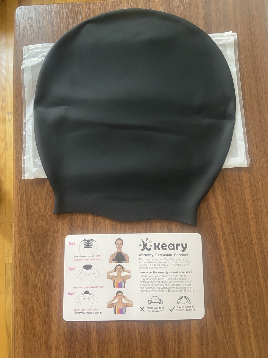 New swim cap for long hair 