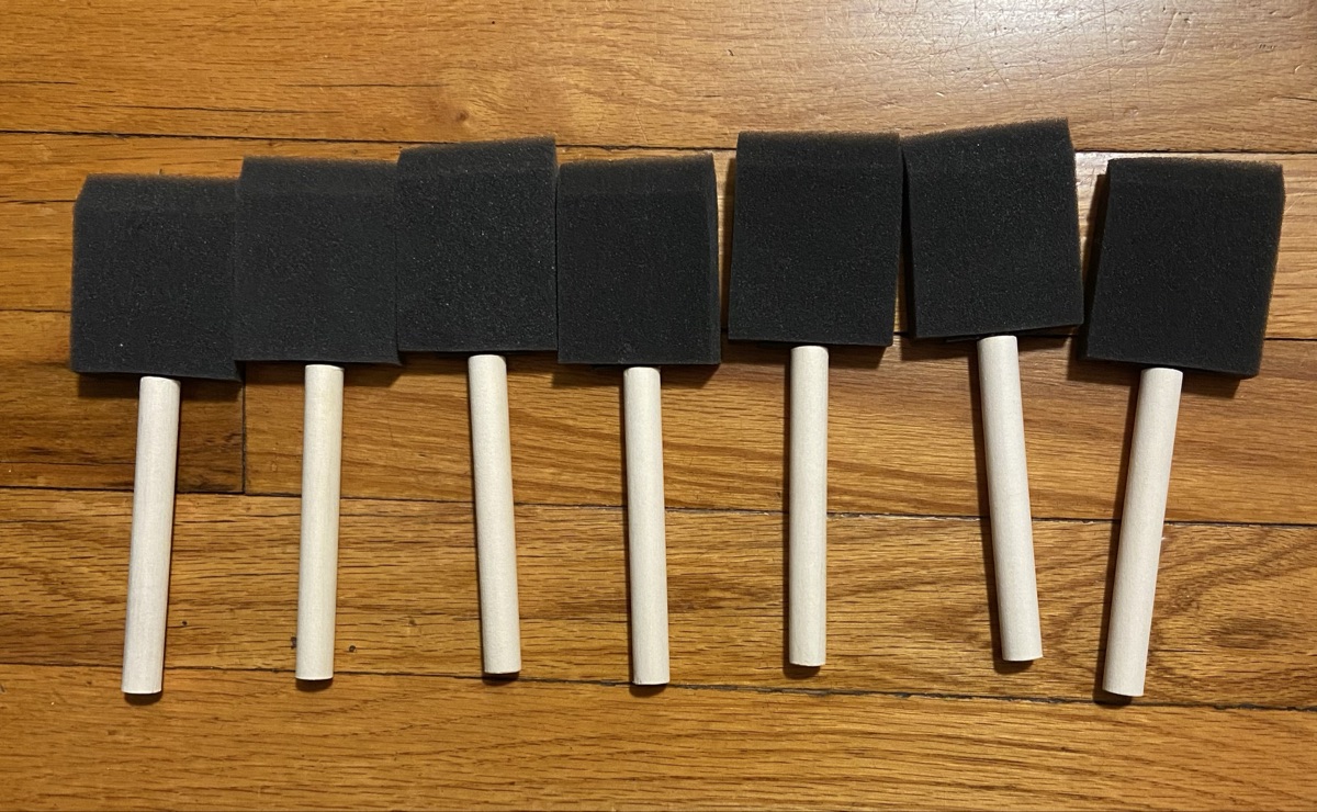 7 foam brushes set 1