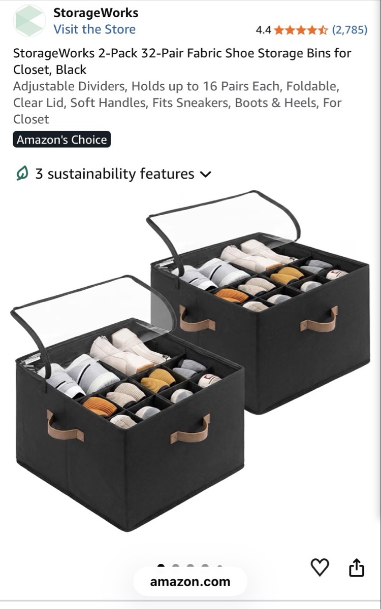 Shoe storage box - adjustable to fit boots