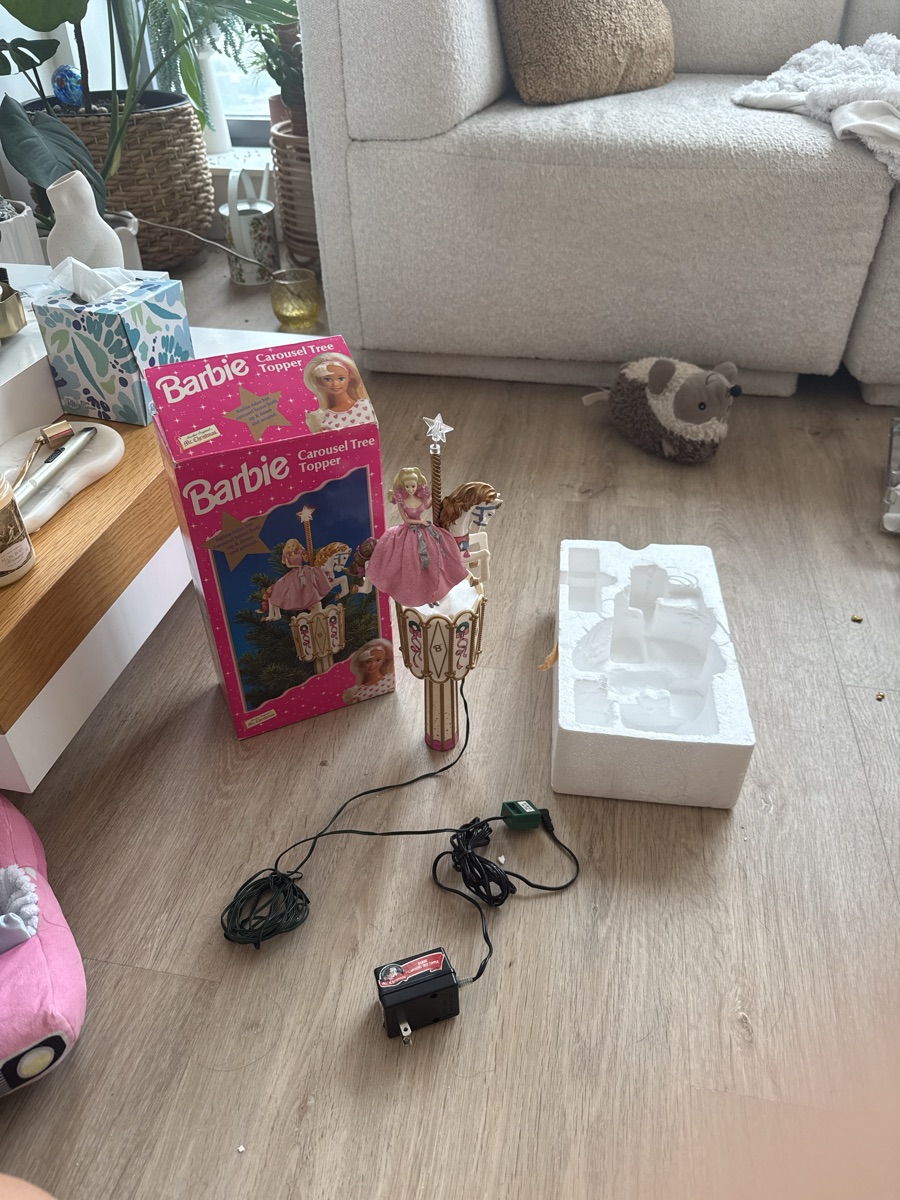 Barbie carousel tree topper