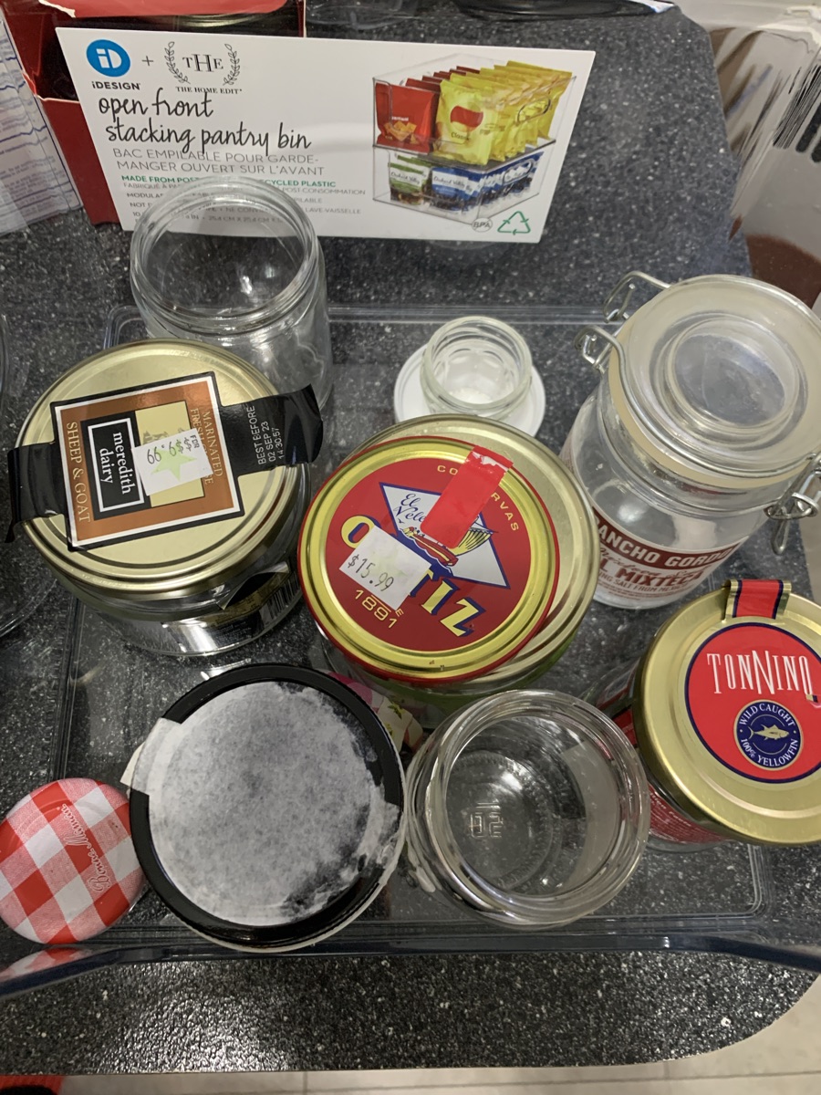 Assorted clean jars - different sizes