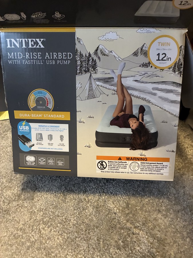 Blow up twin mattress 