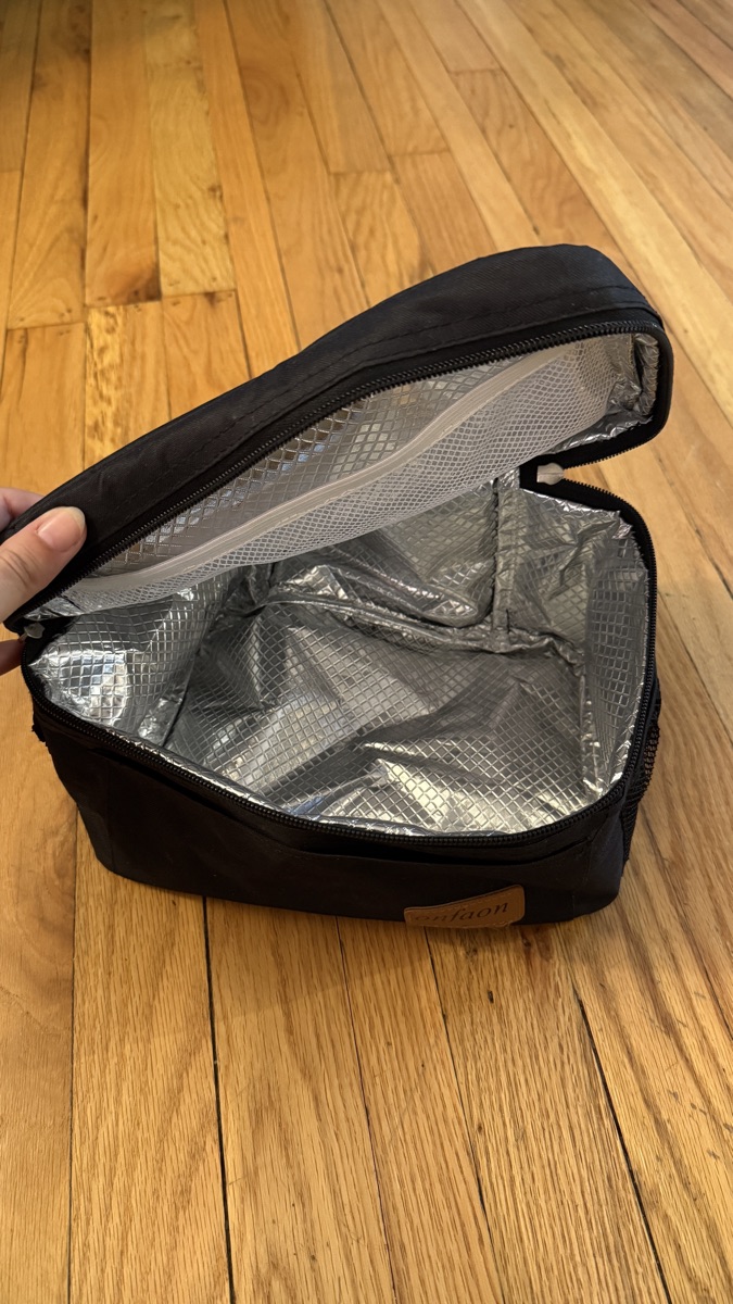 Black insulated lunch box 