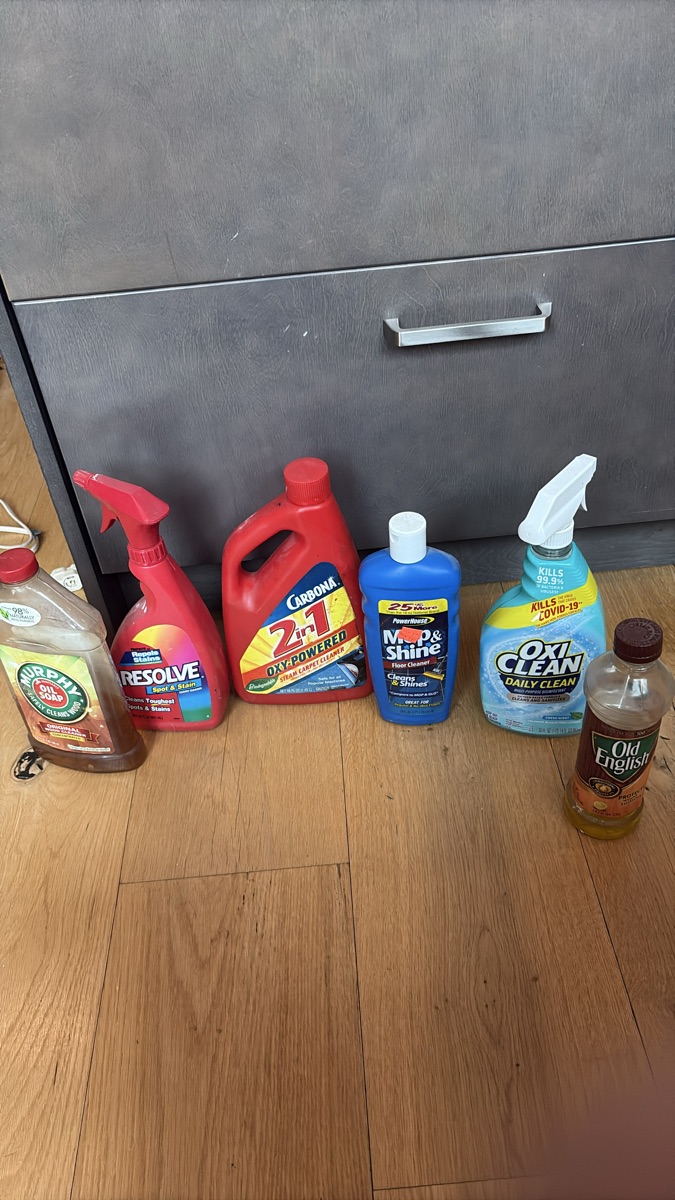 6 assorted cleaners