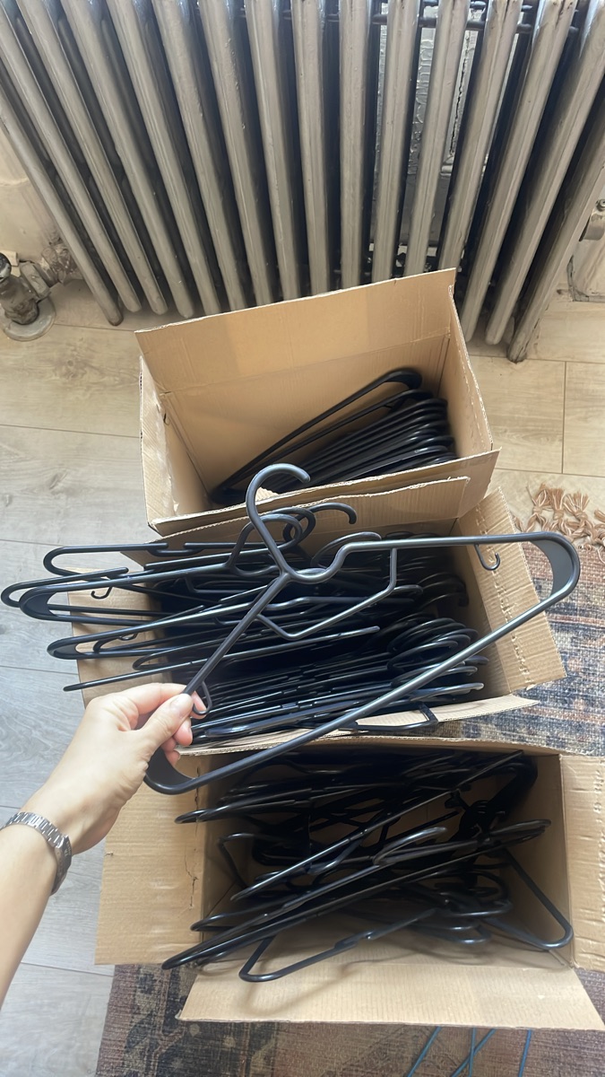 Tons of plastic hangers 