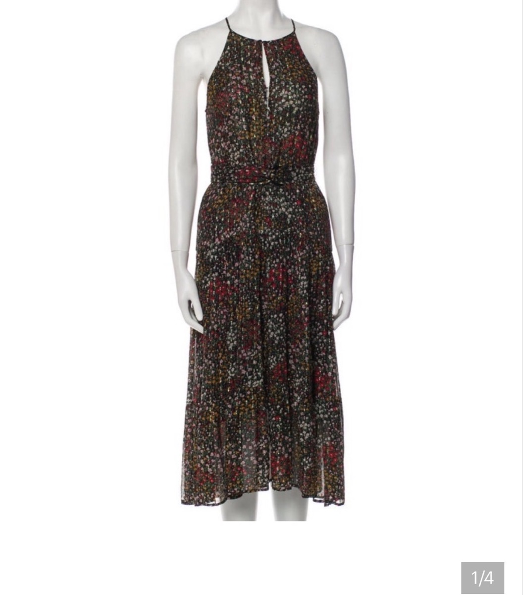 ALC silk midi dress