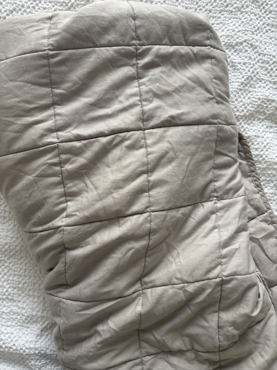 Gray weighted blanket
