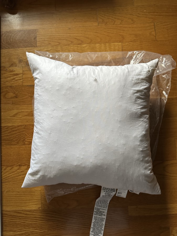 Crate and Barrel down throw pillow instead