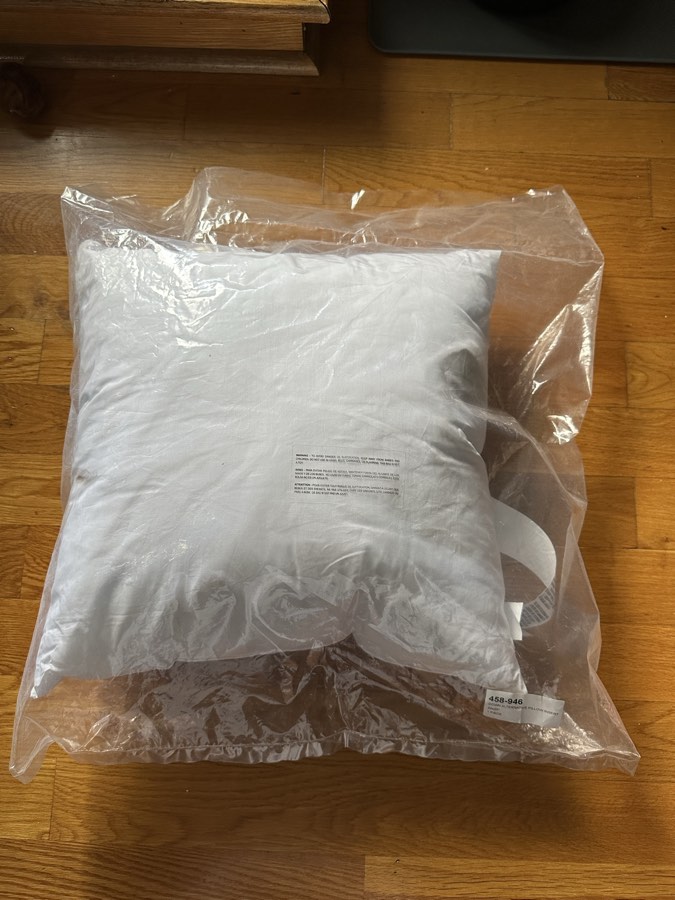 Crate and Barrel down alternative throw pillow insert