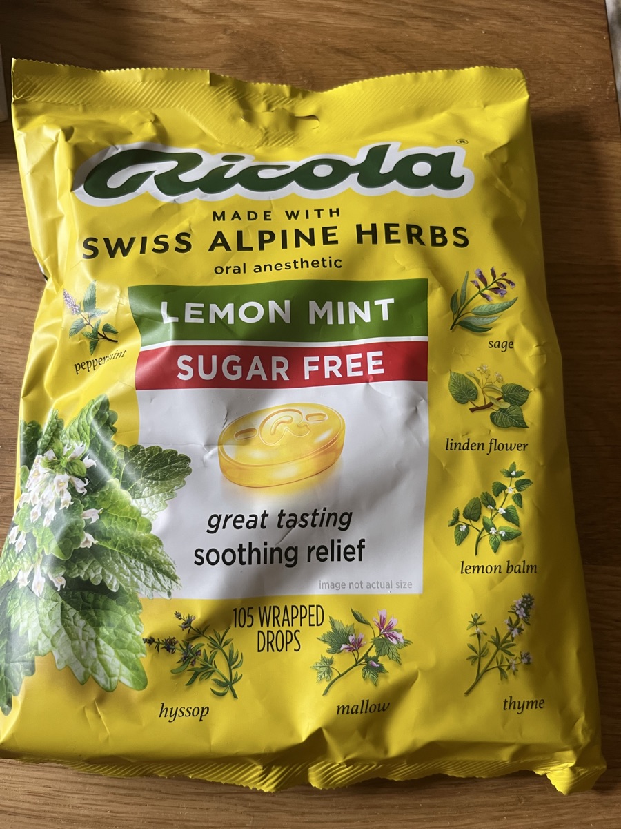 6 bags of ricola lozenges