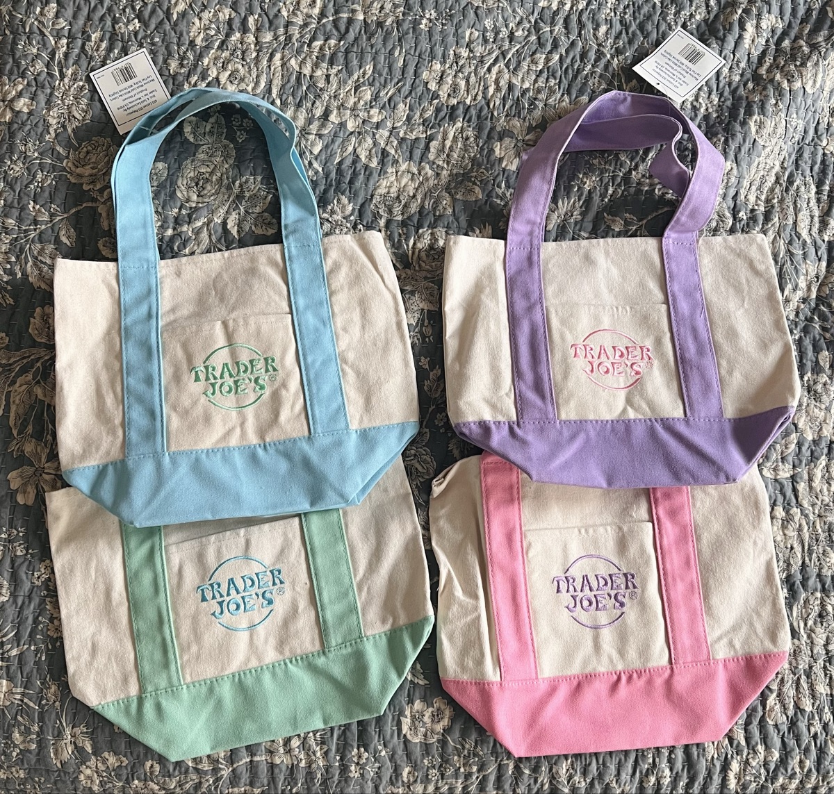 Trader Joe’s Mini Pastel Spring Totes (2025 Colors)