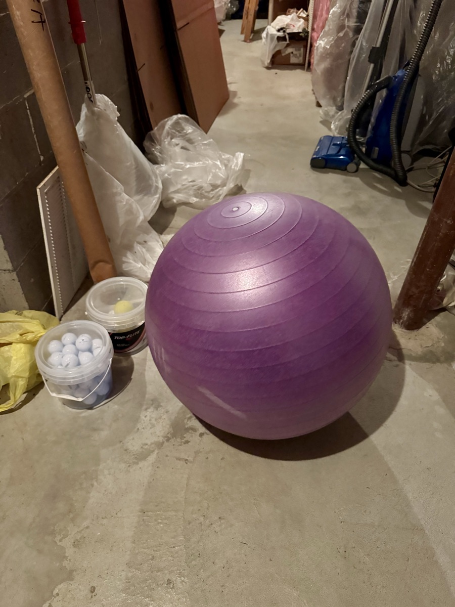 Large purple yoga ball