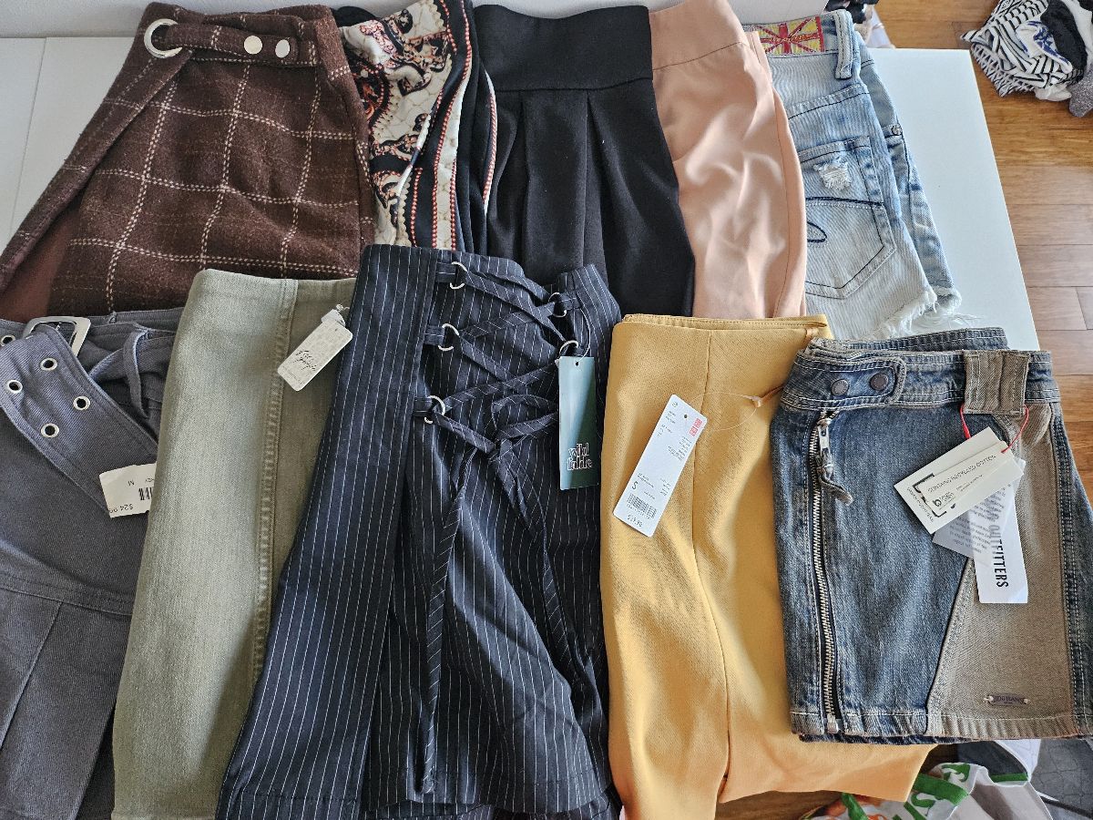 Skirts and Shorts 10 item Bundle Many New with Tag. Free People, Urban Outfitters BDG, Uniqlo, etc.