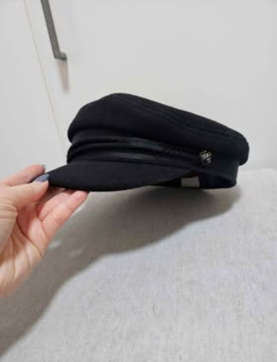 Wool Blended Baker Boy Hat Black from Asos