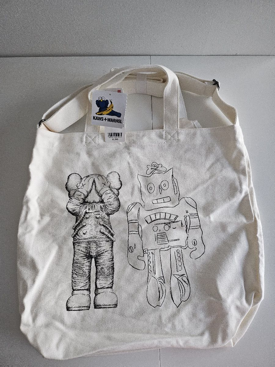 Kaws+Warhol Tote New with Tag Adjustable Strap