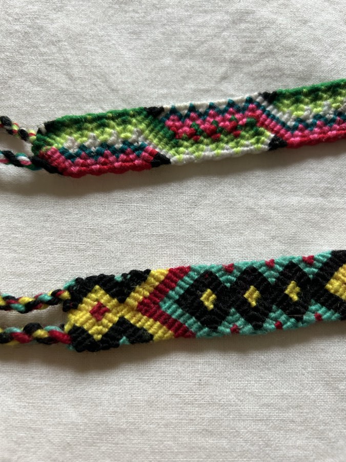 2 woven bracelets