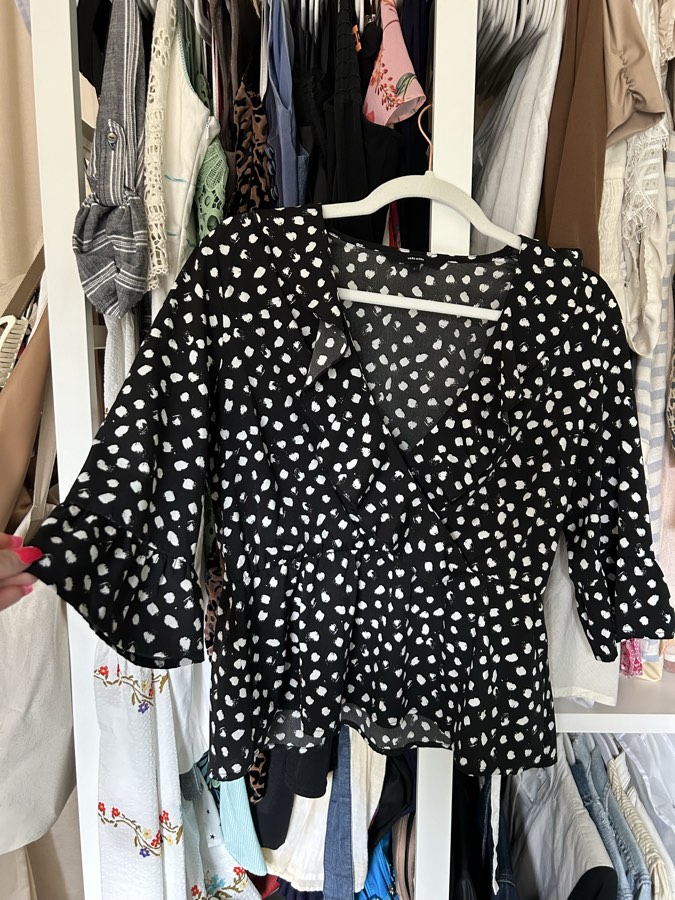 Vero Moda Polka Dot Flutter Blouse