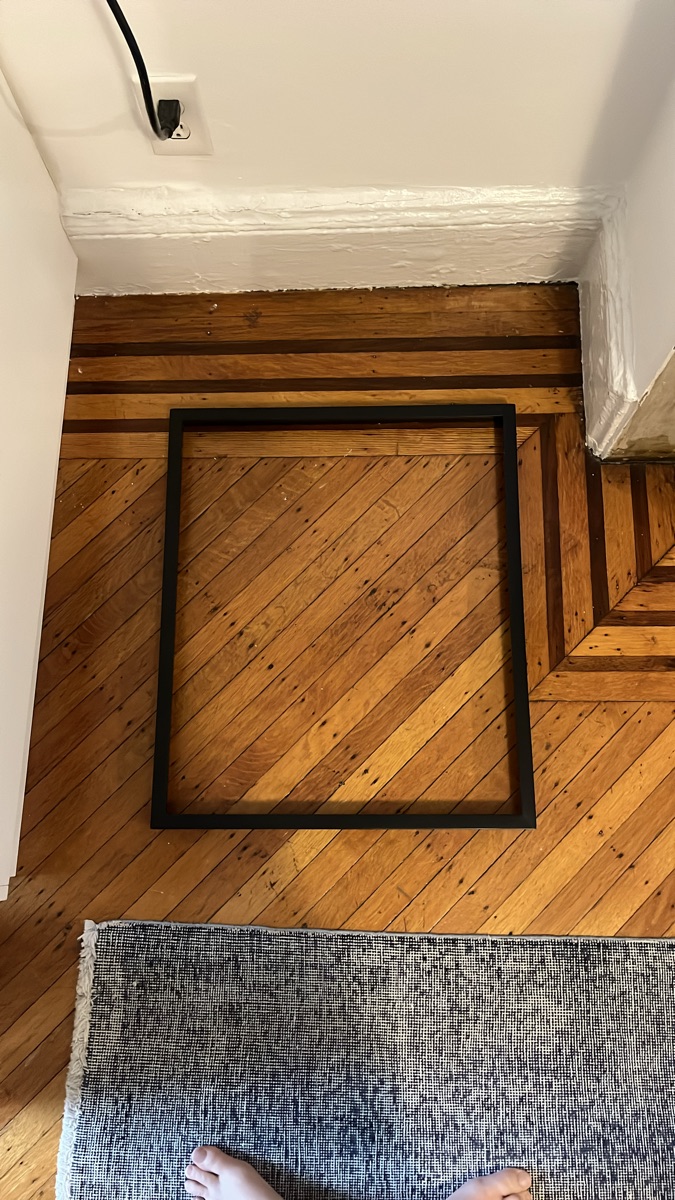 Empty black frame. No back or glass.