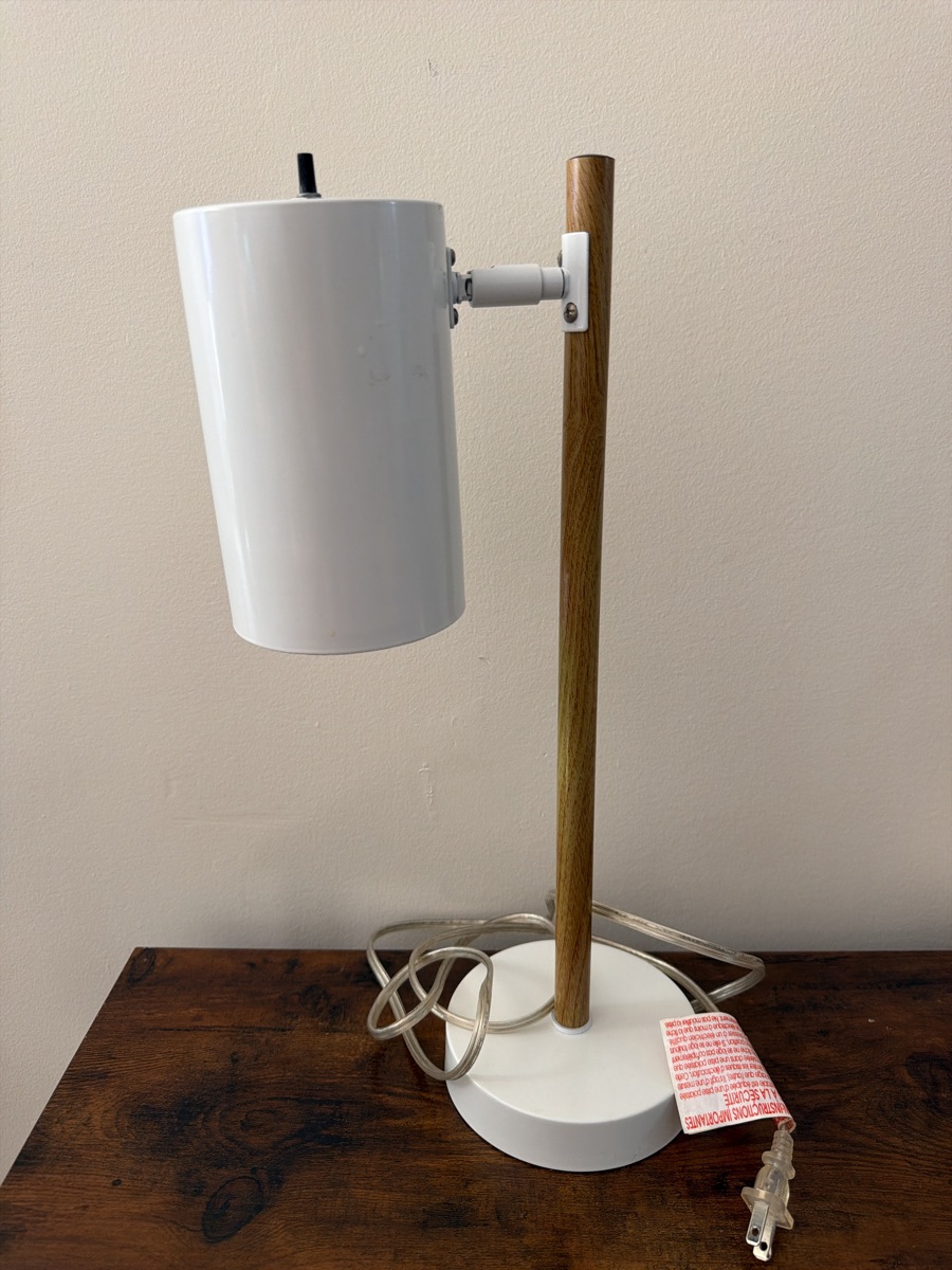 White desk lamp 