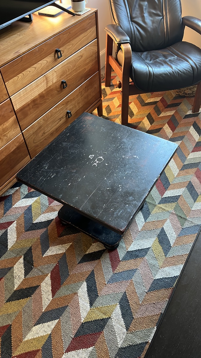Black table