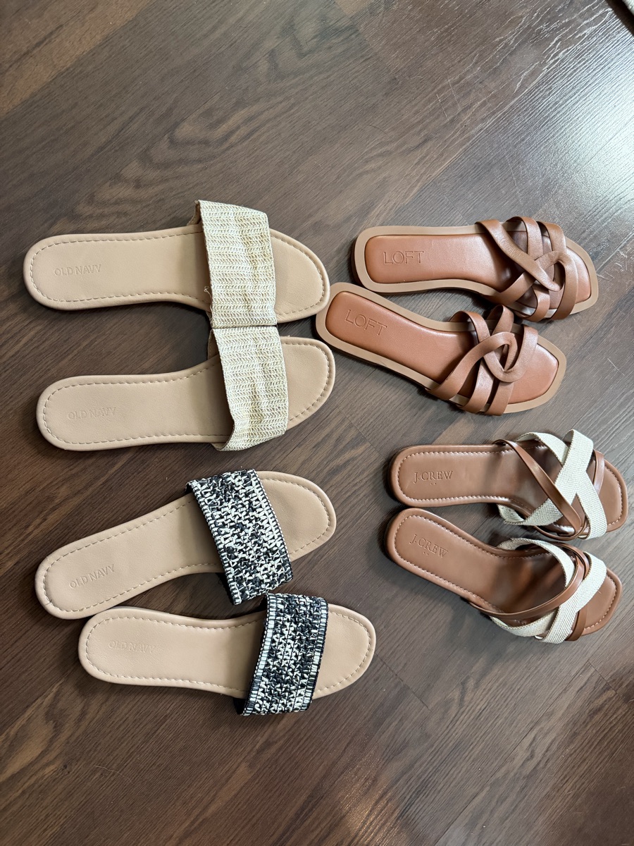 Assorted dressy sandals