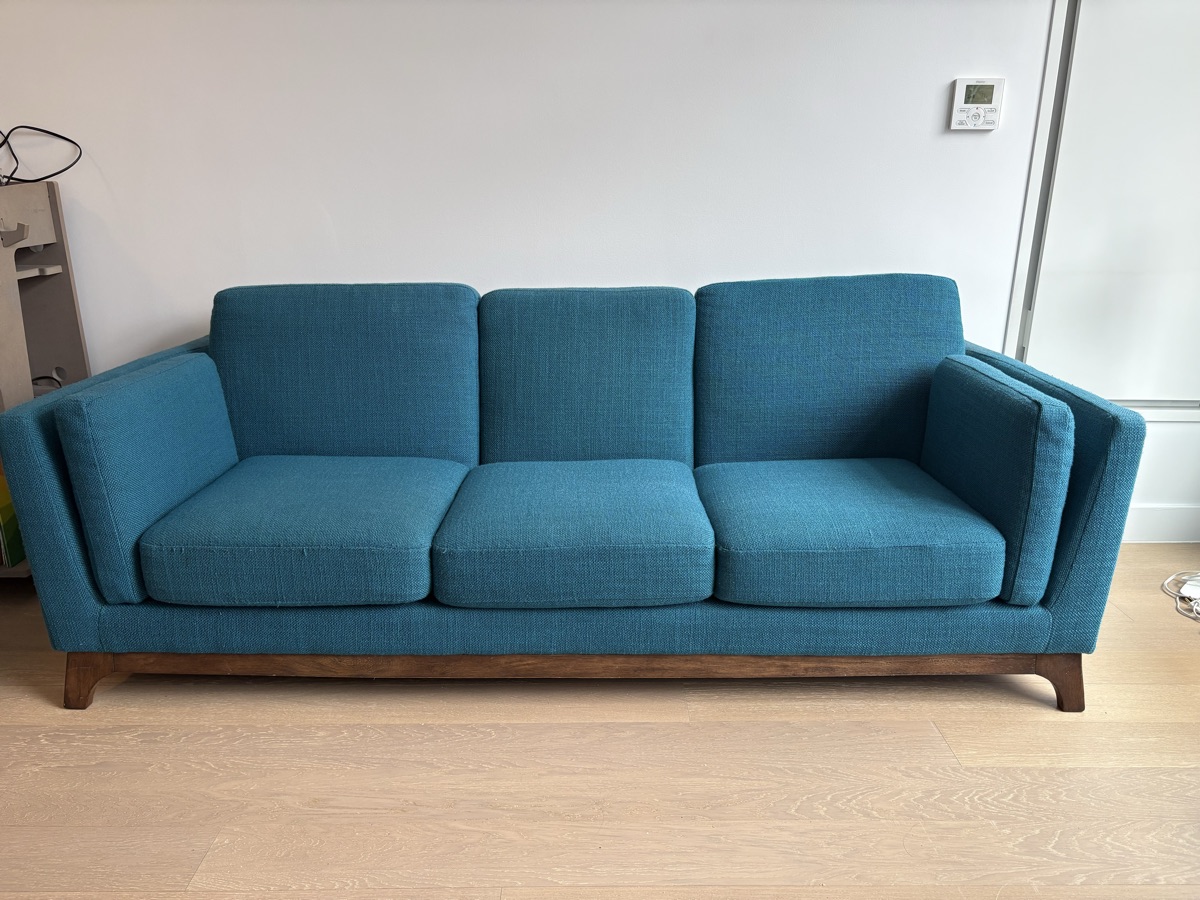 Article teal blue couch