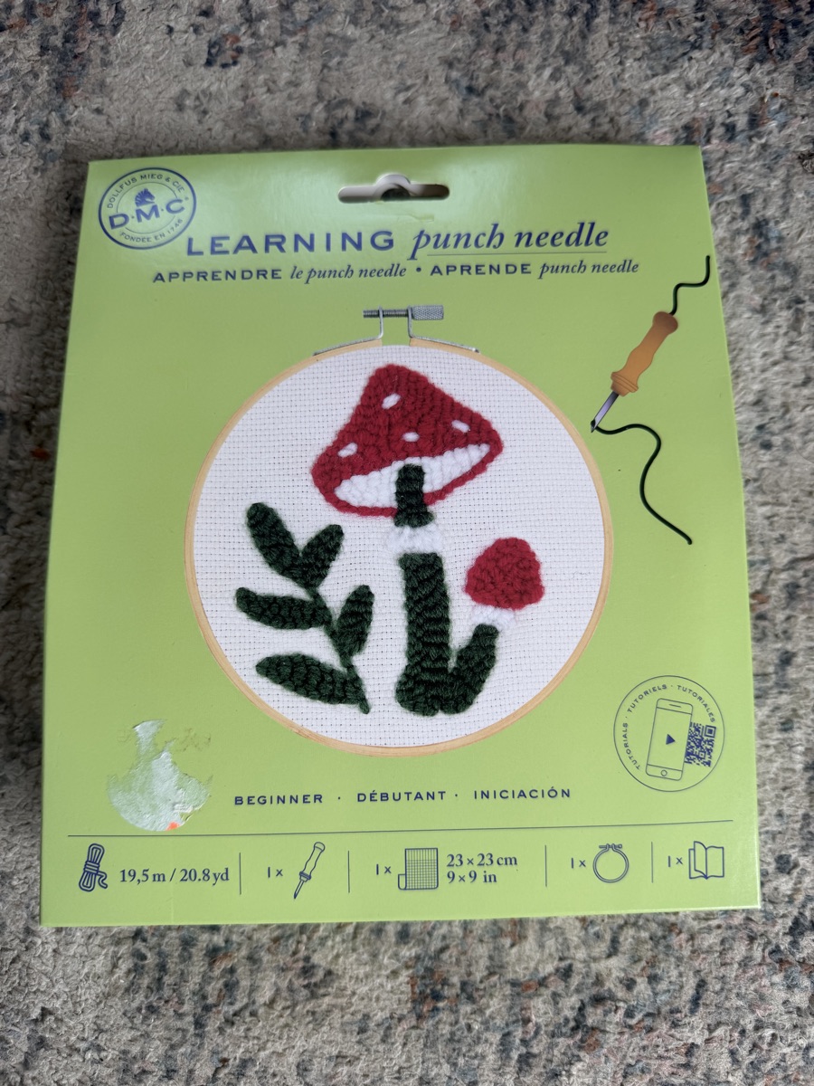 Mushroom punch needle beginner