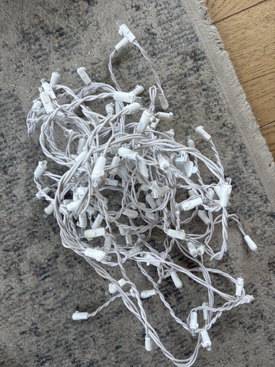 2 strings of icicle lights